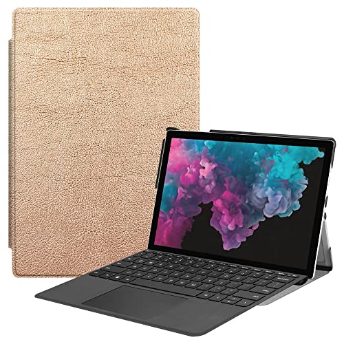 ZZOUGYY Tablet-Schutzhülle für Microsoft Surface Pro 4 1724(2015)/Pro 5 1796(2017)/Pro 6(2018)/Pro 7(2019) 12,3 Zoll, ultradünn, Folio-Ständer, leichte Lederhülle für Surface Pro 4/5/6/7 von ZZOUGYY