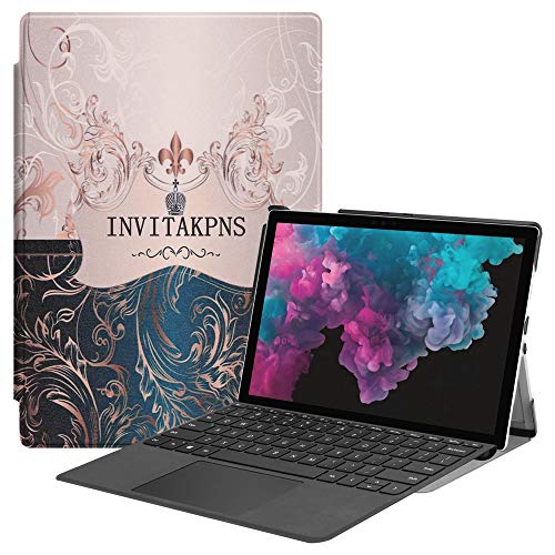 ZZOUGYY Tablet-Schutzhülle für Microsoft Surface Pro 4 1724(2015)/Pro 5 1796(2017)/Pro 6(2018)/Pro 7(2019) 12,3 Zoll (31,2 cm), ultradünn, Folio-Ständer, leichte Lederhülle für Surface Pro 4/5/6/7 von ZZOUGYY