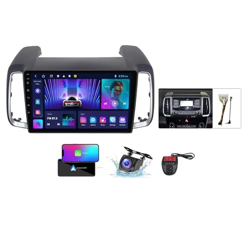 Android 13 Car Radio Stereo 2 DIN für Hyundai IX35 2018-2019 mit Carplay Android Auto GPS Navigation 9 Zoll FM RDS DAB+ Auto Radio Player mit Bluetooth/SWC/Rückfahrkamera DVR(A,NF-1) von ZZPHKK