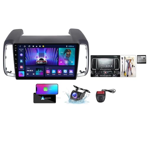 Android 13 Car Radio Stereo 2 DIN für Hyundai IX35 2018-2019 mit Carplay Android Auto GPS Navigation 9 Zoll FM RDS DAB+ Auto Radio Player mit Bluetooth/SWC/Rückfahrkamera DVR(B,NF-2) von ZZPHKK