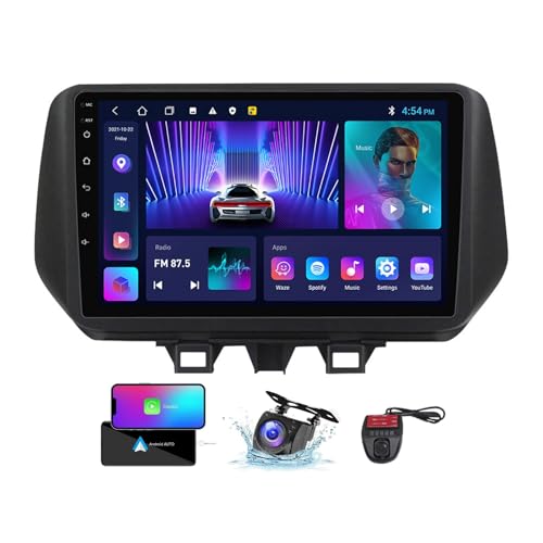 Android 13 Car Radio Stereo 2 DIN für Hyundai Tucson IX35 2019-2021 mit Carplay Android Auto GPS Navigation 9 Zoll FM RDS DAB+ Auto Radio Player mit Bluetooth/SWC/Rückfahrkamera DVR(NF-1) von ZZPHKK