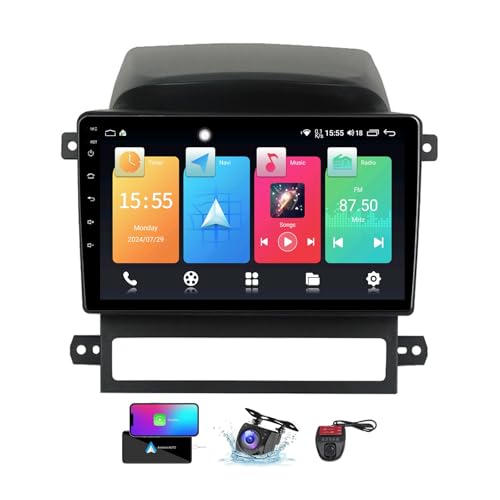 ZZPHKK 9 Zoll Android 13 Double DIN Car DAB+ Radio für Chevrolet Captiva I 1 2006-2011 mit Wireless CarPlay Android Bluetooth/4G WiFi/FM RDS Auto Radio Player/Lenkradsteuerung/DSP Stereo(NF-2) von ZZPHKK