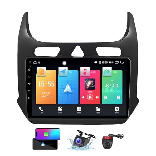 ZZPHKK 9 Zoll Android 13 Double DIN Car DAB+ Radio für Chevrolet Cobalt 2 2011-2018 mit Wireless CarPlay Android Bluetooth/4G WiFi/FM RDS Auto Radio Player/Lenkradsteuerung/DSP Stereo(NF-1) von ZZPHKK