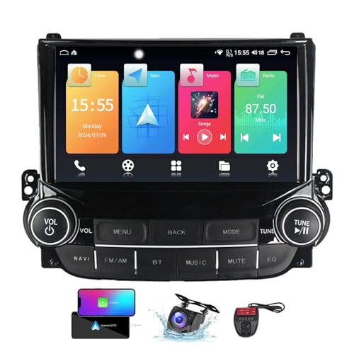ZZPHKK 9 Zoll Android 13 Double DIN Car DAB+ Radio für Chevrolet Malibu 8 2012-2015 mit Wireless CarPlay Android Bluetooth 5.0/4G WiFi/FM RDS Auto Radio Player/Lenkradsteuerung/DSP Stereo(NF-1) von ZZPHKK