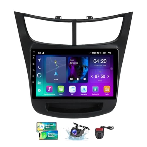 ZZPHKK 9 Zoll Android 13 Double DIN Car DAB+ Radio für Chevrolet Sail 2015-2018 mit Wireless CarPlay Android Bluetooth/4G WiFi/FM RDS Radio Player/Lenkradsteuerung/DSP Stereo(NF-1) von ZZPHKK