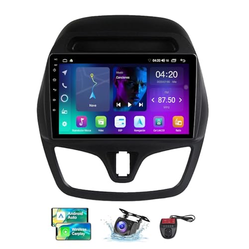 ZZPHKK 9 Zoll Android 13 Double DIN Car DAB+ Radio für Chevrolet Spark Beat 2015-2018 mit Wireless CarPlay Android Bluetooth/4G WiFi/FM RDS Radio Player/Lenkradsteuerung/DSP Stereo(NF-1) von ZZPHKK