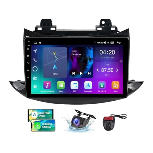 ZZPHKK 9 Zoll Android 13 Double DIN Car DAB+ Radio für Chevrolet Tracker 3 2013-2020 mit Wireless CarPlay Android Bluetooth/4G WiFi/FM RDS Radio Player/Lenkradsteuerung/DSP Stereo(NF-2) von ZZPHKK