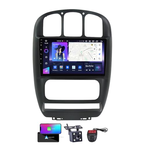 ZZPHKK 9 Zoll Android 13 Double DIN Car DAB+ Radio für Chrysler Voyager RG RS 2000-2007 mit CarPlay Android Bluetooth 5.0/4G WiFi/FM RDS Auto Radio Player/Lenkradsteuerung/DSP Stereo(Size:NF-7) von ZZPHKK