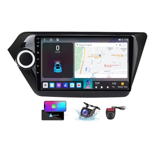 ZZPHKK 9 Zoll Android 13 Double DIN Car DAB+ Radio für Kia Rio 3 2011-2017 mit Wireless CarPlay Android Bluetooth 5.0/4G WiFi/FM RDS Auto Radio Player/Lenkradsteuerung/DSP Stereo(NF-7) von ZZPHKK