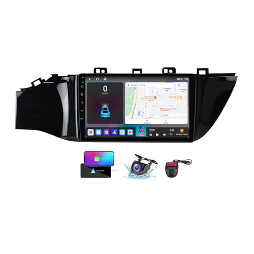 ZZPHKK 9 Zoll Android 13 Double DIN Car DAB+ Radio für Kia Rio 4 2016-2020 mit Wireless CarPlay Android Bluetooth 5.0/4G WiFi/FM RDS Auto Radio Player/Lenkradsteuerung/DSP Stereo(B,NF-5) von ZZPHKK