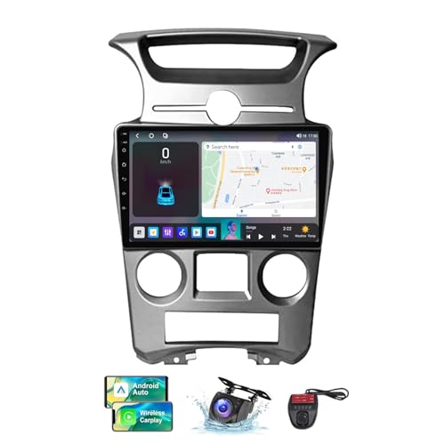 ZZPHKK Android 13 Autoradio für Kia Carens UN 2006-2012 mit Navi Carplay Android Auto丨9 Zoll Doppel Din Auto Radio Touch Display mit DSP FM AM RDS DAB+ Bluetooth 5.0 Lenkradsteuerung(B,NF-7) von ZZPHKK