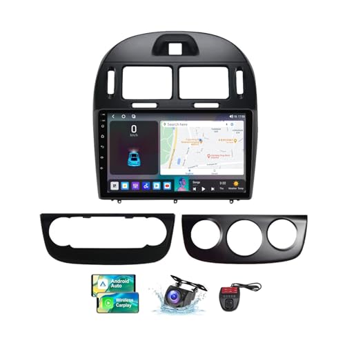 ZZPHKK Android 13 Autoradio für Kia Cerato 1 LD 2004-2008 mit Navi Carplay Android Auto丨9 Zoll Doppel Din Auto Radio Touch Display mit DSP FM AM RDS DAB+ Bluetooth 5.0 Lenkradsteuerung(NF-4) von ZZPHKK