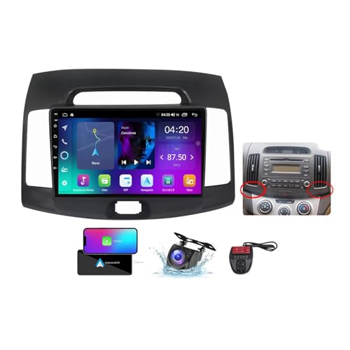 ZZPHKK Android 13 Car Radio für Hyundai Elantra 4 HD 2006-2012 Wireless Carplay Android Auto 9 Zoll Touchscreen DSP Multimedia Player GPS Navigation BT 5.0 FM/RDS SWC + Reversing Camera(B,NF-2) von ZZPHKK