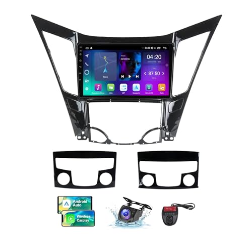 ZZPHKK Android 13 Carplay Android Auto Car Radio 2 DIN für Hyundai Sonata 6 YF 2009-2014 FM RDS DAB+ Car Radio mit Screen 9 Zoll Unterstützung DSP Equalizer/Bluetooth 5.0/GPS/Camera DVR(NF-1) von ZZPHKK