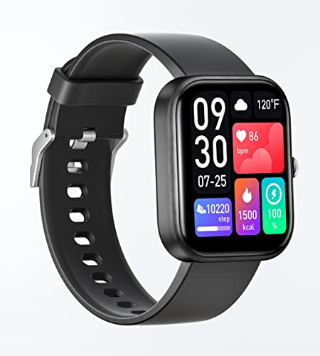 ZZR SEVEN Fitness-Tracker, Smartwatch, Blutdruckmessgerät, Uhr, 5,1 cm HD-Farb-Touchscreen mit Herzfrequenzmesser, Schlaf-Tracker IP68 wasserdicht, GPS, Aktivitätstracker für Damen und Herren von ZZR SEVEN