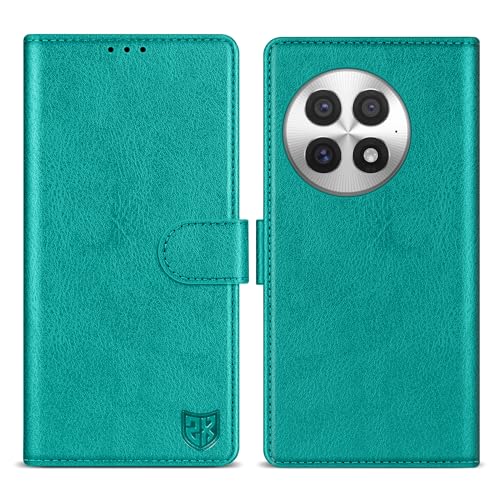 ZZXX Schutzhülle für OnePlus 13, mit RFID-Blockierung, Kartenschlitz, Ständer, Magnetverschluss, Leder, Klappetui, Schutzhülle für OnePlus 13, Seeblau, 17,3 cm (6,8 Zoll) von ZZXX