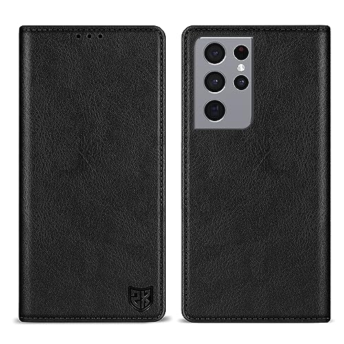ZZXX Schutzhülle für Samsung Galaxy S21 Ultra mit RFID-Blockierung, Kartenschlitz, Ständer, starker Magnetverschluss, Leder-Klapphülle, Schutzhülle für Samsung Galaxy S21 Ultra, Schwarz, 17,3 cm (6,8 ZZXX Schutzhülle für Samsung Galaxy S21 Ultra mit RFID-Blockierung, Kartenschlitz, Ständer, starker Magnetverschluss, Leder-Klapphülle, Schutzhülle für Samsung Galaxy S21 Ultra, Schwarz, 17,3 cm (6,8 von ZZXX