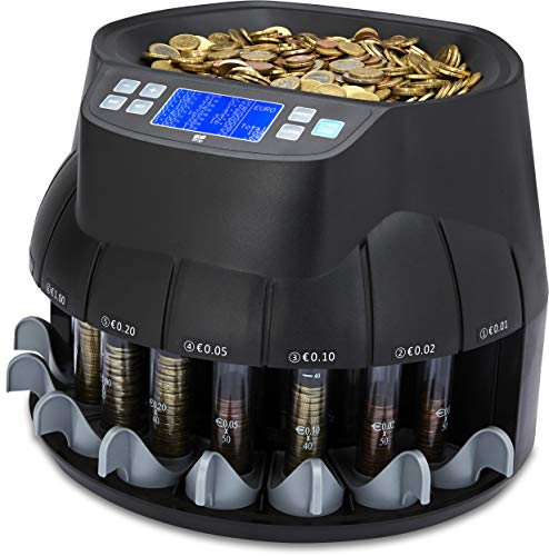 ZZap CS40 - Automatischer EURO Münzzähler & -sortierer - Geldzählmaschine Münzzählmaschine Geldzähler Münzrohre von ZZap