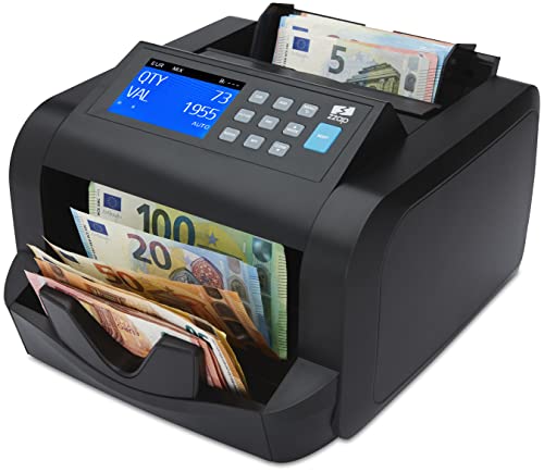 ZZap NC20 Pro Geldscheinzähler für gemischte Stückelungen & Falschgelddetektor - Geldzählmaschine Banknotenzählmaschine Geldzähler Wertzähler von ZZap