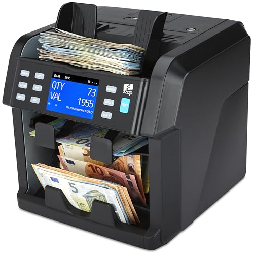 ZZap NC70 Wertzähler, Sortierer & Fälschungserkenner - Banknotenzähler Geldzählmaschine Geldzähler Banknotenzählmaschine von ZZap
