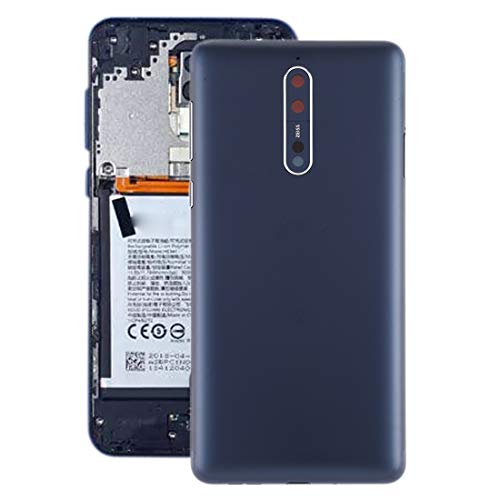 ZZjingli Repairparts Akku Rückseite mit Kamera-Objektiv und Seitentasten for Nokia 8 / N8 TA-1012 TA-1004 TA-1052 (blau) (Color : Blue) von ZZjingli