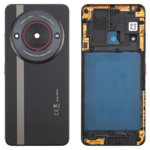 ZZjingli Reperatur-Teile for ZTE Nubia Focus Glas-Akku-Rückabdeckung mit Mittelrahmen/Kameraobjektivabdeckung (Schwarz) von ZZjingli