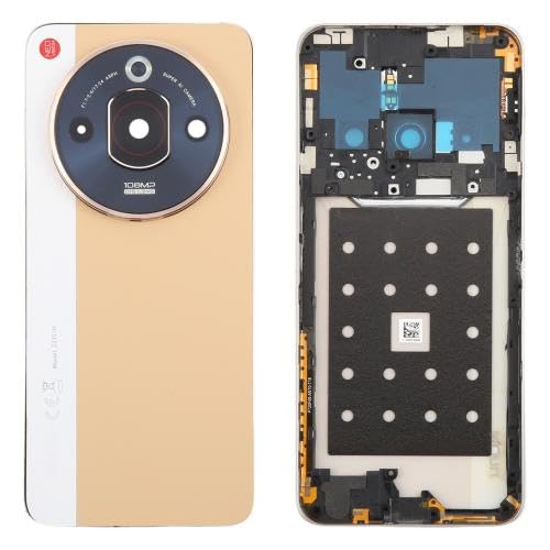 ZZjingli Reperatur-Teile for ZTE Nubia Focus Pro Z2351N Leder-Akku-Rückseite mit Mittelrahmen/Kameraobjektivabdeckung (Gold) von ZZjingli