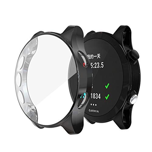 ZZjingli. Für Garmin Forerunner 935 TPU Galvanisierter Uhrengehäuse (Color : Black) von ZZjingli