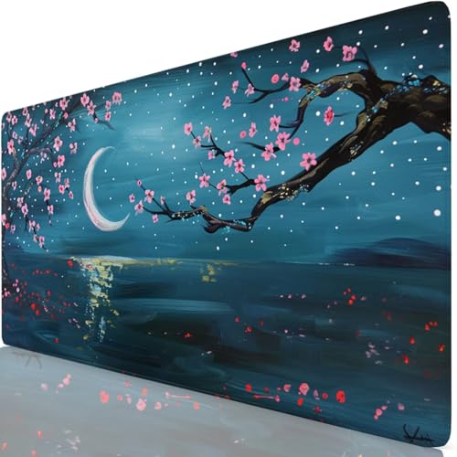Blau Gaming Mauspad XXL 1600x800x3mm Schreibtischunterlage Groß Wasserdicht Mond Mousepad Verbessert Präzision und Geschwindigkeit, Anti Rutsch Basis Mouse Pad für Office, Tastatur und Maus Z6-36 Blau Gaming Mauspad XXL 1600x800x3mm Schreibtischunterlage Groß Wasserdicht Mond Mousepad Verbessert Präzision und Geschwindigkeit, Anti Rutsch Basis Mouse Pad für Office, Tastatur und Maus Z6-36 von Zaafeen