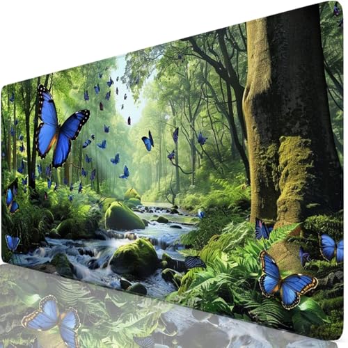 Gaming Mauspad Grün Mauspad XXL 1600x800x3mm Mousepad Wald Schreibtischunterlage Verbessert Präzision und Geschwindigkeit mit Anti Rutsch Basis, Wasserdicht Desk Mat für Office,Tastatur und Maus Z6-67 Gaming Mauspad Grün Mauspad XXL 1600x800x3mm Mousepad Wald Schreibtischunterlage Verbessert Präzision und Geschwindigkeit mit Anti Rutsch Basis, Wasserdicht Desk Mat für Office,Tastatur und Maus Z6-67 von Zaafeen