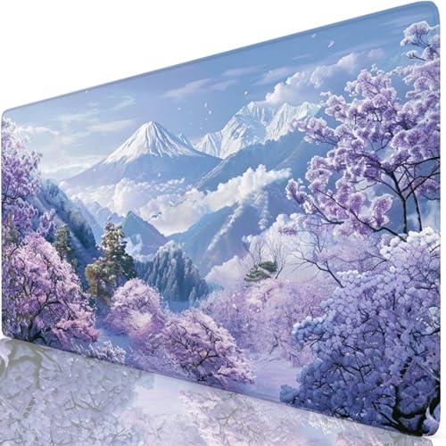 Gaming Mauspad Lila Mauspad XXL 1600x800x3mm Mousepad Berg Schreibtischunterlage Verbessert Präzision und Geschwindigkeit mit Anti Rutsch Basis, Wasserdicht Desk Mat für Office,Tastatur und Maus Z6-73 Gaming Mauspad Lila Mauspad XXL 1600x800x3mm Mousepad Berg Schreibtischunterlage Verbessert Präzision und Geschwindigkeit mit Anti Rutsch Basis, Wasserdicht Desk Mat für Office,Tastatur und Maus Z6-73 von Zaafeen