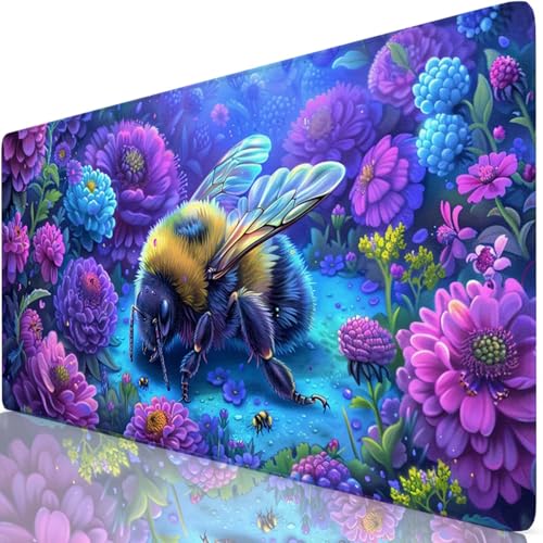 Gaming Mauspad Lila Mauspad XXL 1600x800x3mm Mousepad Biene Schreibtischunterlage Verbessert Präzision und Geschwindigkeit mit Anti Rutsch Basis, Wasserdicht Desk Mat für Office, Tastatur Maus Z6-58 Gaming Mauspad Lila Mauspad XXL 1600x800x3mm Mousepad Biene Schreibtischunterlage Verbessert Präzision und Geschwindigkeit mit Anti Rutsch Basis, Wasserdicht Desk Mat für Office, Tastatur Maus Z6-58 von Zaafeen
