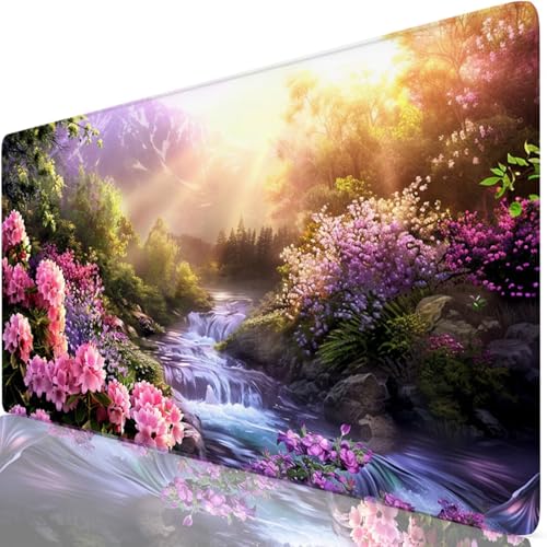Gaming Mauspad Rosa Mauspad XXL 1600x800x3mm Mousepad Fluss Schreibtischunterlage Verbessert Präzision und Geschwindigkeit mit Anti Rutsch Basis, Wasserdicht Desk Mat für Office, Tastatur Maus Z6-55 Gaming Mauspad Rosa Mauspad XXL 1600x800x3mm Mousepad Fluss Schreibtischunterlage Verbessert Präzision und Geschwindigkeit mit Anti Rutsch Basis, Wasserdicht Desk Mat für Office, Tastatur Maus Z6-55 von Zaafeen