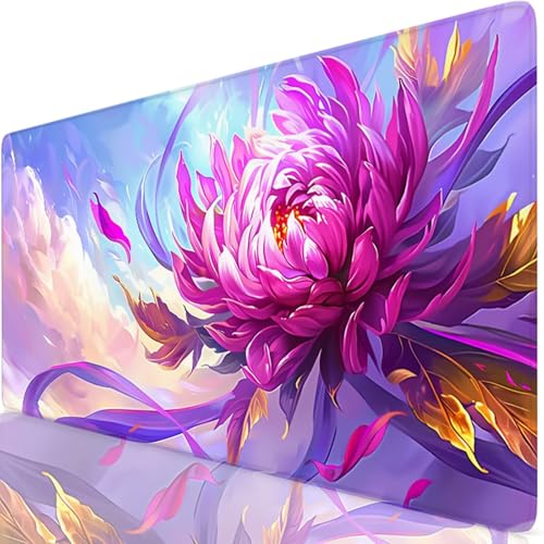 Gaming Mauspad Rosa Mauspad XXL 1600x800x3mm Mousepad Wolke Schreibtischunterlage Verbessert Präzision und Geschwindigkeit mit Anti Rutsch Basis, Wasserdicht Desk Mat für Office, Tastatur Maus Z6-46 von Zaafeen