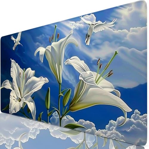 Gaming Mauspad Weiß Mauspad XXL 1600x800x3mm Mousepad Anlage Schreibtischunterlage Verbessert Präzision und Geschwindigkeit mit Anti Rutsch Basis, Wasserdicht Desk Mat für Office, Tastatur Maus Z6-4 Gaming Mauspad Weiß Mauspad XXL 1600x800x3mm Mousepad Anlage Schreibtischunterlage Verbessert Präzision und Geschwindigkeit mit Anti Rutsch Basis, Wasserdicht Desk Mat für Office, Tastatur Maus Z6-4 von Zaafeen