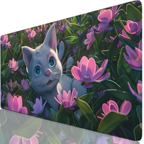 Mauspad 1600x800mm Rosa Mauspad Groß Schreibtischunterlage Katze Mousepad XXL 160x80cm mit Nicht rutschender Unterlage, Vernähte Kanten WassXerdicht Maus Pad für PC, MacBook, Office Geschenke Z6-2 Mauspad 1600x800mm Rosa Mauspad Groß Schreibtischunterlage Katze Mousepad XXL 160x80cm mit Nicht rutschender Unterlage, Vernähte Kanten WassXerdicht Maus Pad für PC, MacBook, Office Geschenke Z6-2 von Zaafeen