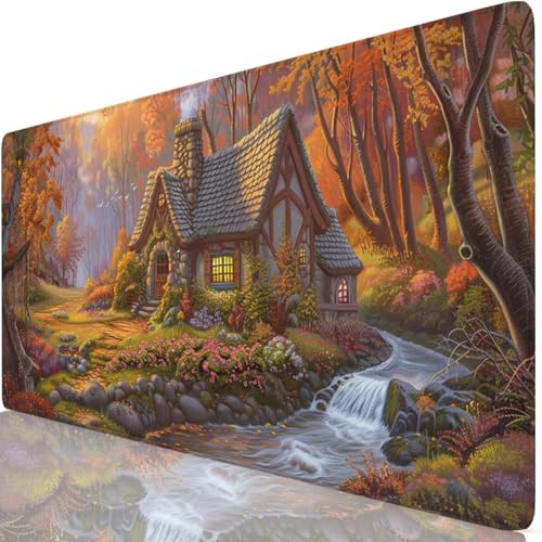 Mauspad 520x250mm Wald Mauspad Groß Schreibtischunterlage Herbst Mousepad XXL 52x25cm mit Nicht rutschender Unterlage, Vernähte Kanten WassXerdicht Maus Pad für PC, MacBook, Office Geschenke Z6-83 Mauspad 520x250mm Wald Mauspad Groß Schreibtischunterlage Herbst Mousepad XXL 52x25cm mit Nicht rutschender Unterlage, Vernähte Kanten WassXerdicht Maus Pad für PC, MacBook, Office Geschenke Z6-83 von Zaafeen