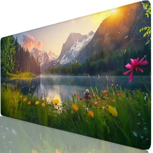 Mauspad 800x400mm Grün Mauspad Groß Schreibtischunterlage Berg Mousepad XXL 80x40cm mit Nicht rutschender Unterlage, Vernähte Kanten WassXerdicht Anti-Rutsch Maus Pad für PC, Office Geschenke Z6-71 Mauspad 800x400mm Grün Mauspad Groß Schreibtischunterlage Berg Mousepad XXL 80x40cm mit Nicht rutschender Unterlage, Vernähte Kanten WassXerdicht Anti-Rutsch Maus Pad für PC, Office Geschenke Z6-71 von Zaafeen