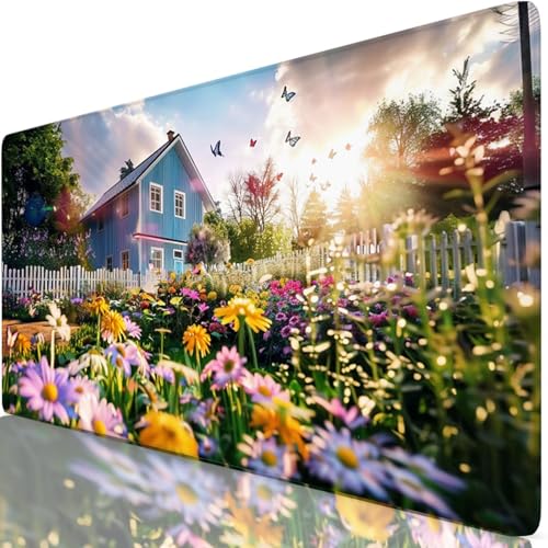 Mauspad 800x400mm Rosa Mauspad Groß Schreibtischunterlage Garten Mousepad XXL 80x40cm mit Nicht rutschender Unterlage, Vernähte Kanten WassXerdicht Maus Pad für PC, MacBook, Office Geschenke Z6-68 Mauspad 800x400mm Rosa Mauspad Groß Schreibtischunterlage Garten Mousepad XXL 80x40cm mit Nicht rutschender Unterlage, Vernähte Kanten WassXerdicht Maus Pad für PC, MacBook, Office Geschenke Z6-68 von Zaafeen