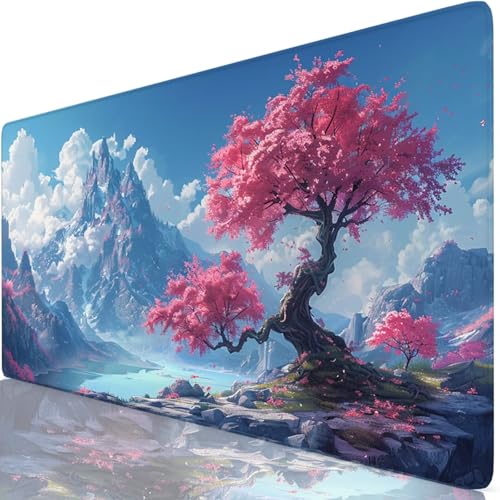 Rosa Gaming Mauspad XXL 1600x800x3mm Schreibtischunterlage Groß Wasserdicht Baum Mousepad Verbessert Präzision und Geschwindigkeit, Anti Rutsch Basis Mouse Pad für Office, Tastatur und Maus Z6-54 Rosa Gaming Mauspad XXL 1600x800x3mm Schreibtischunterlage Groß Wasserdicht Baum Mousepad Verbessert Präzision und Geschwindigkeit, Anti Rutsch Basis Mouse Pad für Office, Tastatur und Maus Z6-54 von Zaafeen