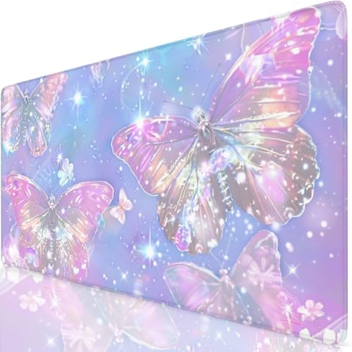 Rosa Gaming Mauspad XXL 1600x800x3mm Schreibtischunterlage Groß Wasserdicht rutschfeste Schmetterling Mousepad Verbessert Präzision und Geschwindigkeit, Mouse Pad Für Office, Tastatur und Maus Z6-6 Rosa Gaming Mauspad XXL 1600x800x3mm Schreibtischunterlage Groß Wasserdicht rutschfeste Schmetterling Mousepad Verbessert Präzision und Geschwindigkeit, Mouse Pad Für Office, Tastatur und Maus Z6-6 von Zaafeen