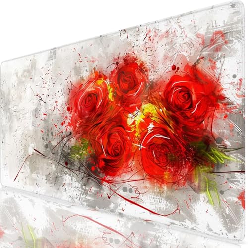 Rot Gaming Mauspad XXL 1600x800x3mm Schreibtischunterlage Groß Wasserdicht Retro Mousepad Verbessert Präzision und Geschwindigkeit, Anti Rutsch Basis Mouse Pad für Office, Tastatur und Maus Z6-69 Rot Gaming Mauspad XXL 1600x800x3mm Schreibtischunterlage Groß Wasserdicht Retro Mousepad Verbessert Präzision und Geschwindigkeit, Anti Rutsch Basis Mouse Pad für Office, Tastatur und Maus Z6-69 von Zaafeen