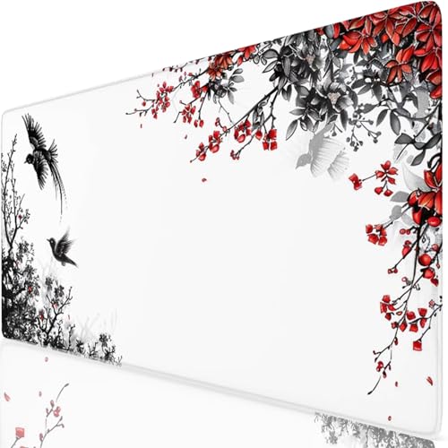 Schwarz Gaming Mauspad XXL 1600x800x3mm Schreibtischunterlage Groß Wasserdicht Vogel Mousepad Verbessert Präzision und Geschwindigkeit, Anti Rutsch Basis Mouse Pad Für Office, Tastatur und Maus Z6-87 Schwarz Gaming Mauspad XXL 1600x800x3mm Schreibtischunterlage Groß Wasserdicht Vogel Mousepad Verbessert Präzision und Geschwindigkeit, Anti Rutsch Basis Mouse Pad Für Office, Tastatur und Maus Z6-87 von Zaafeen