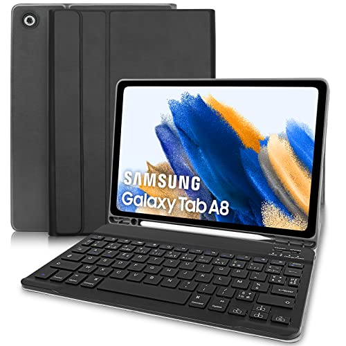 Tastatur Hülle für Samsung Tab 10,5 Zoll 2021 X200 X205 X207 von Zabatoco