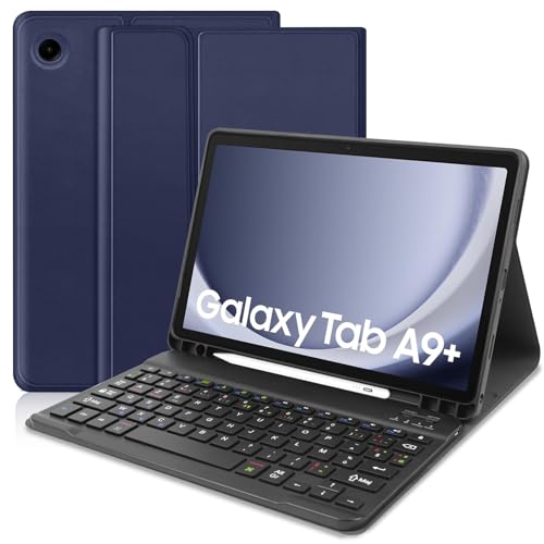 Zabatoco Galaxy Tab A9+ 2023 Tastatur Hülle Französisch von Zabatoco
