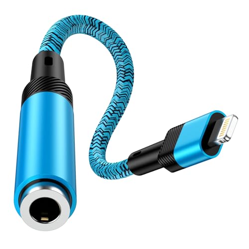 Lightning auf 3,5mm Klinke Adapter[MFi Zertifizierung]iPhone Aux Adapter HiFi Kopfhörer Adapter iPhone Adapter Dongle Audio Kabel kompatibel mit iPhone14 Pro 14 Pro Max 14 Plus 14 13 12 11 SE XS XR von Zacenei