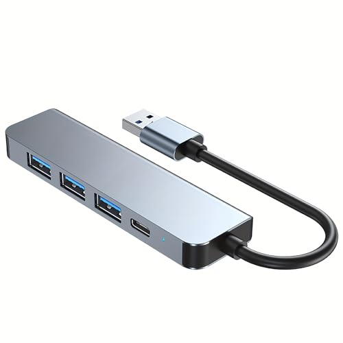 Zacoora 5 in 1 USB A Hub mit DC 5W und 3 USB A Datenports (2301U) von Zacoora