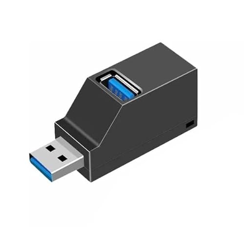 Zacoora USB Hub 3-Port USB 3.0 Hub (2 USB 2.0 zu USB 3.0), USB Dock, Datenhub, USB Splitter, USB Adapter, passend für PC und andere USB 3.0 kompatible Geräte (HBU-03 1PC) von Zacoora