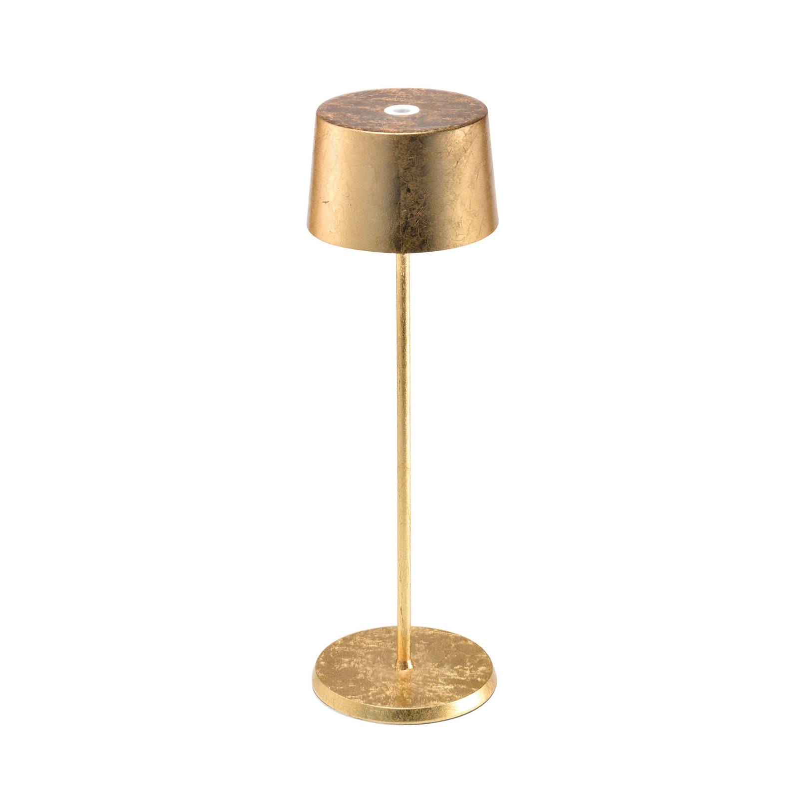 Zafferano Olivia 3K Akku-Tischlampe gold von Zafferano