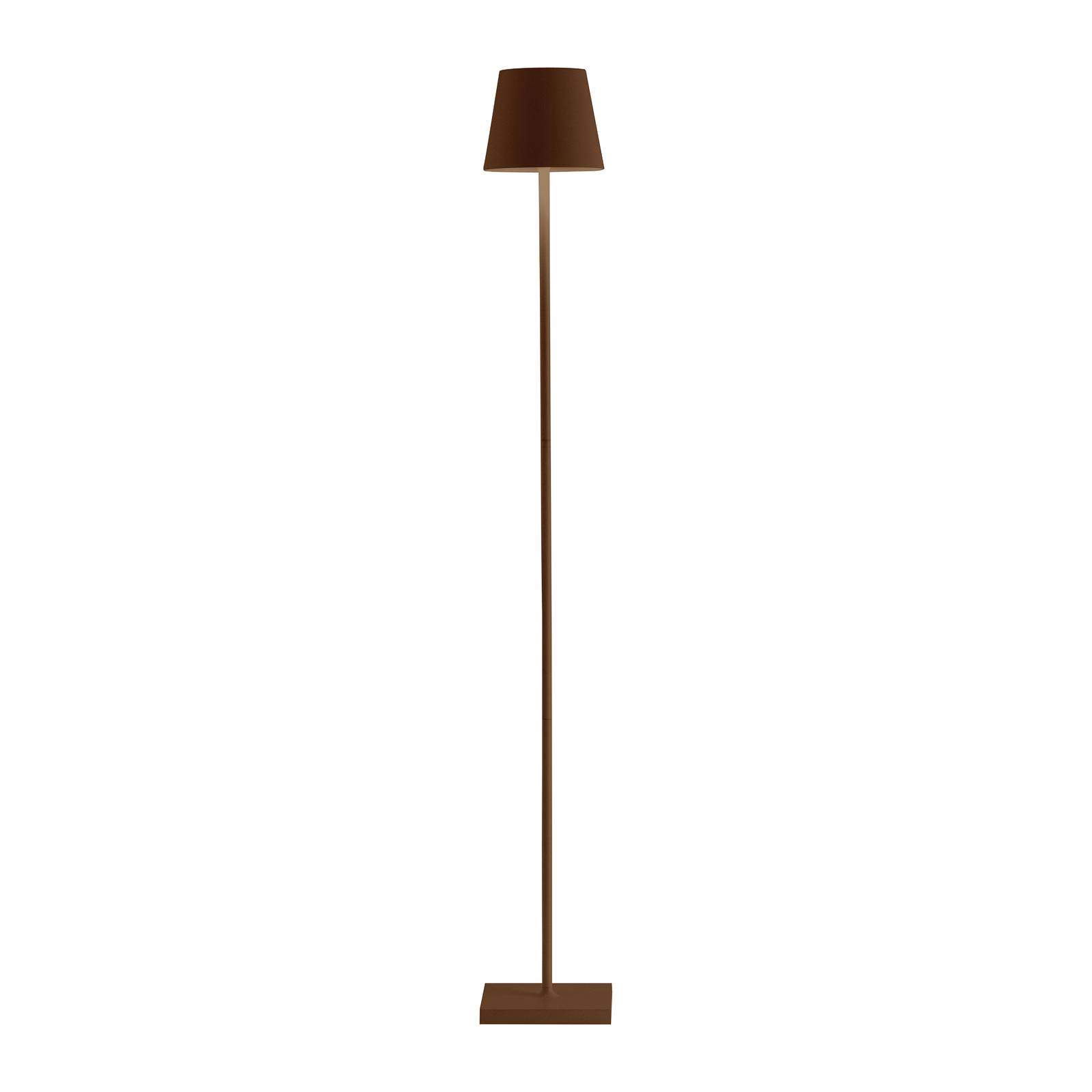 Zafferano Poldina L Akku-Stehlampe IP54 corten von Zafferano